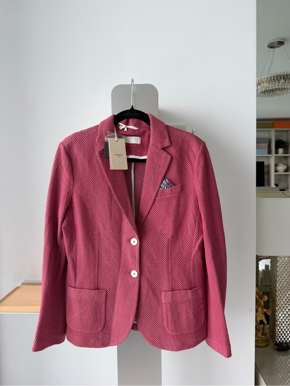 Circo Rose-Pink Textured Blazer Jacket